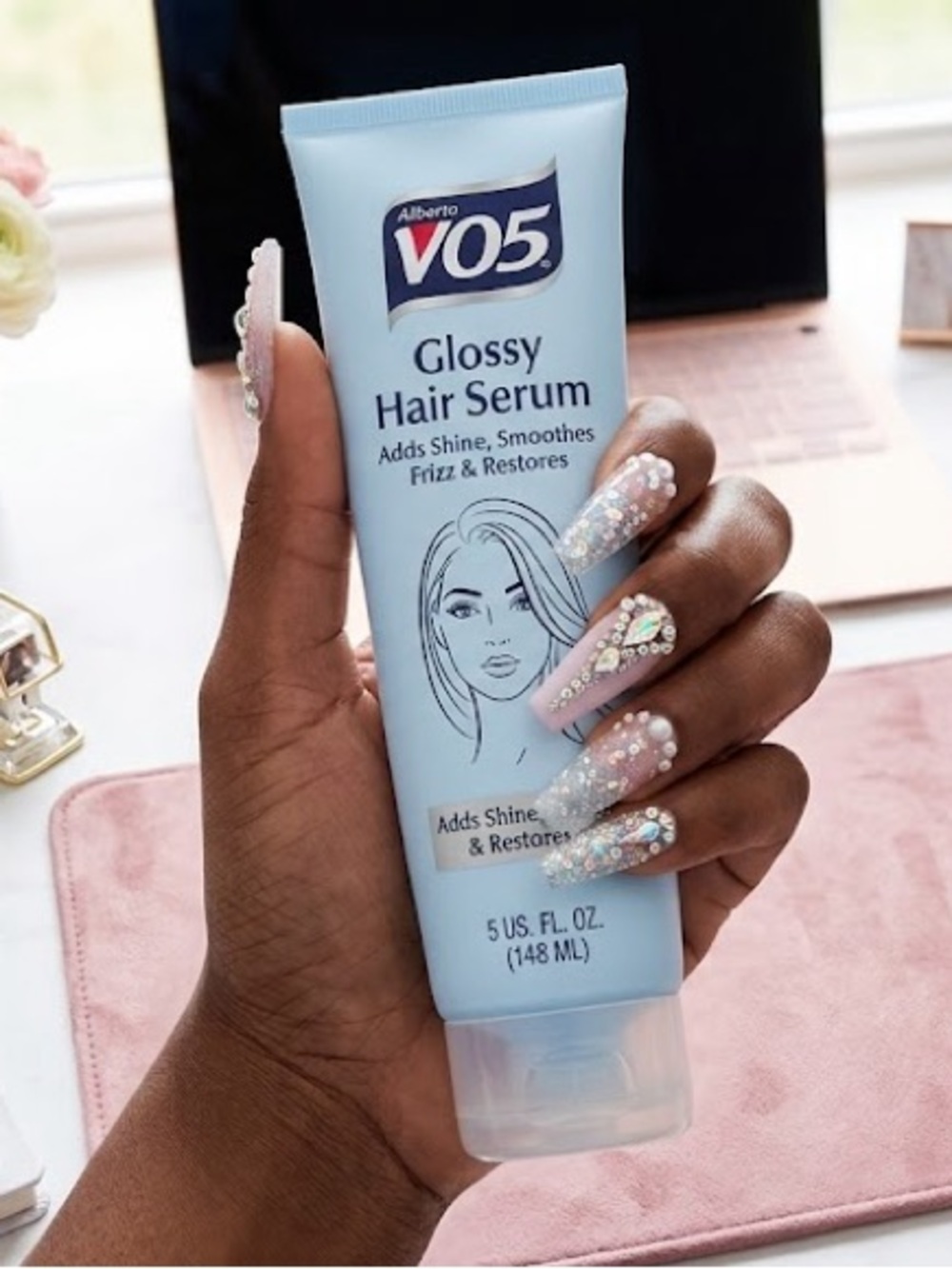 Glossy Hair Serum - Light Blue Tube, 5 fl oz